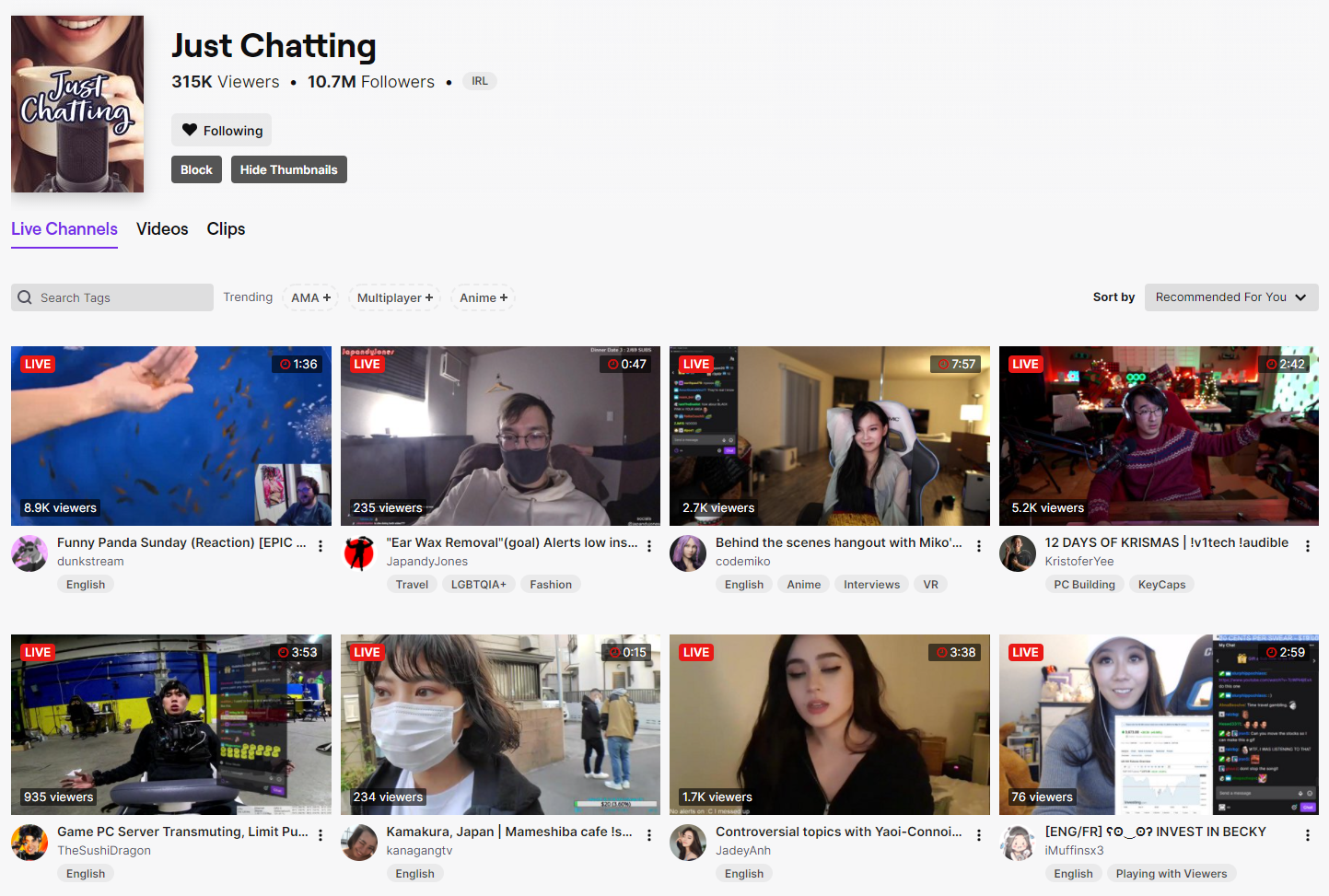 What the Top “Just Chatting” Streamers Reveal About Twitch's New